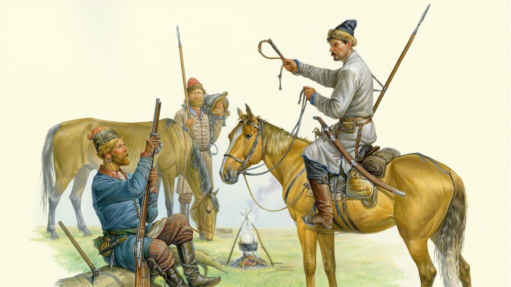 Казаки. Художник О.Федоров, 2007, ГМЗ Куликово поле